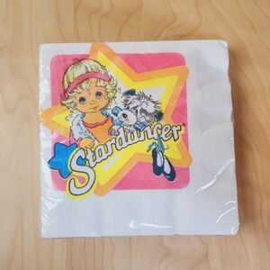 Vintage 80s Stardancer Party Napkins New Old Stock 16 Count by C.A. Reed